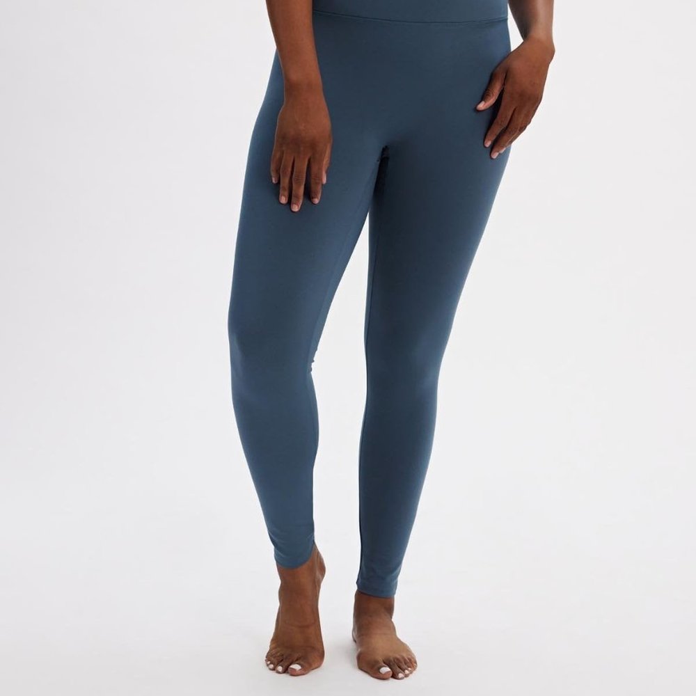 Girlfriend Collective Luxe Legging & Colette Halter Bra Athletic Set Lago Large